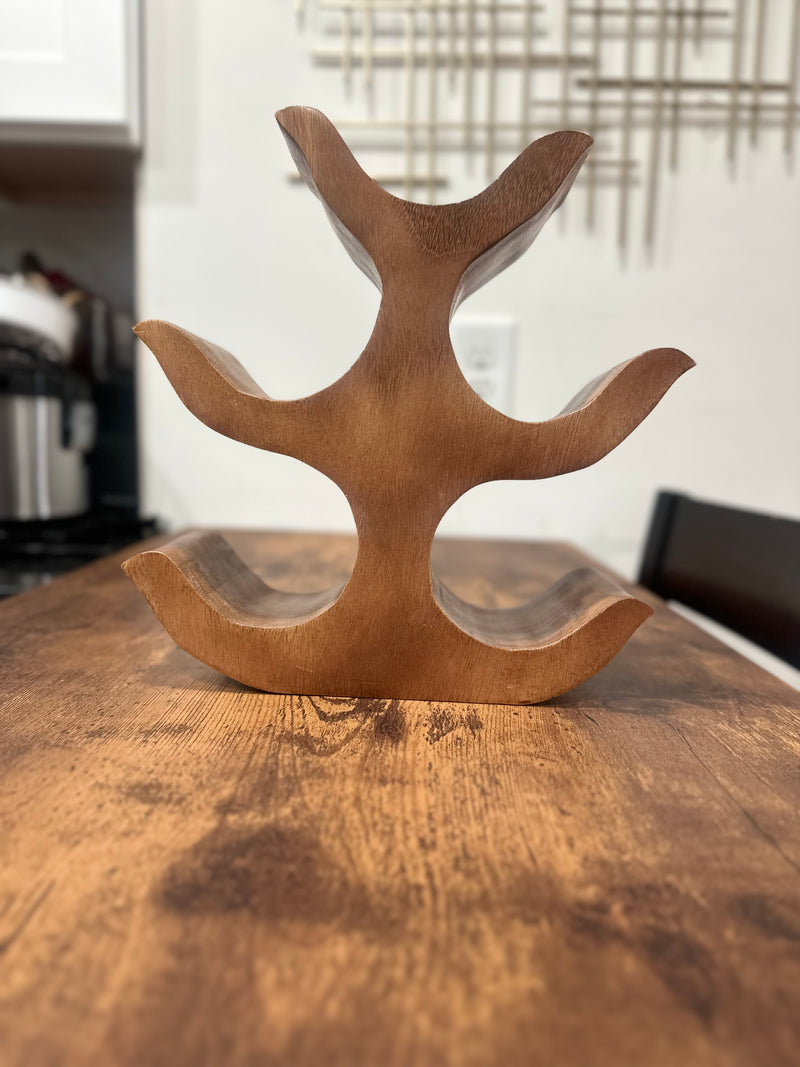 WOODEN TREE WINE HOLDER