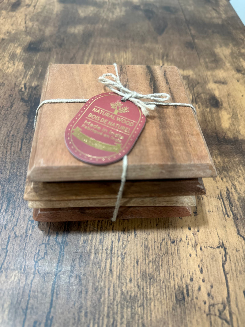 WOODEN SQUARE COASTERS