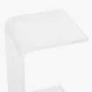 C-SHAPED ACRYLIC SIDE TABLE