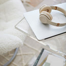 C-SHAPED ACRYLIC SIDE TABLE