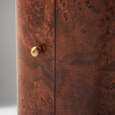 BEAUX TRAVELTINE & BURL NIGHTSTAND