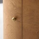 BEAUX TRAVELTINE & BURL NIGHTSTAND