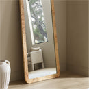 BURLED WOOD FLOOR MIRROR