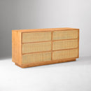 CALLAHAN RATTAN 6-DRAWER DRESSER