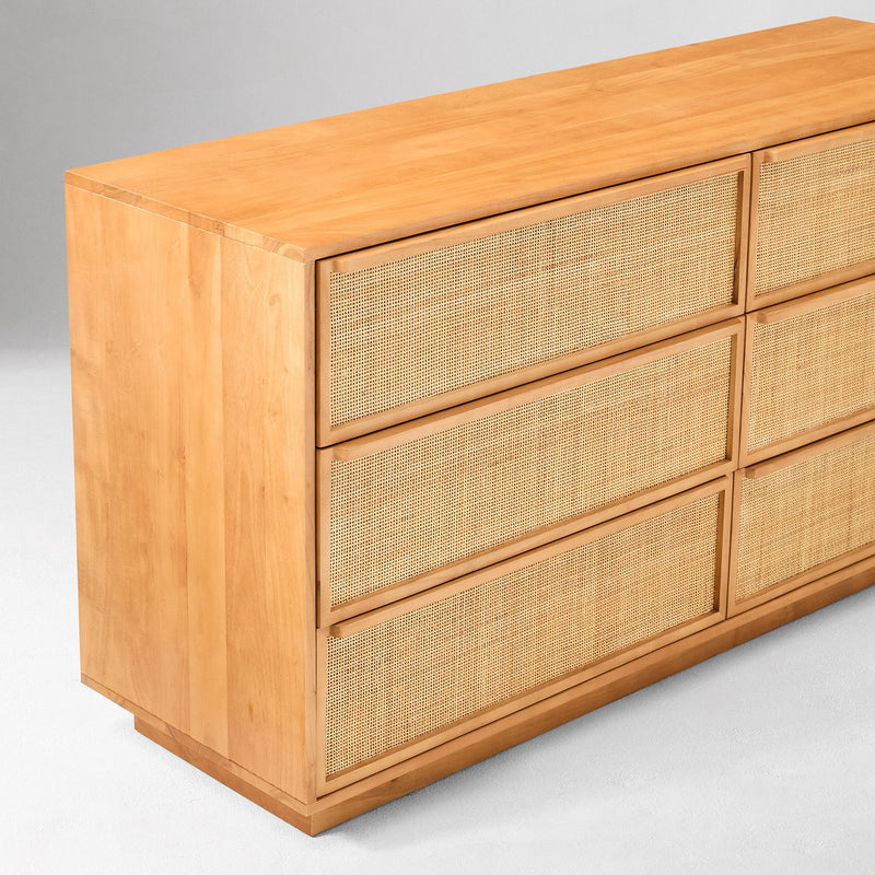 CALLAHAN RATTAN 6-DRAWER DRESSER