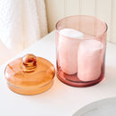 COLOR BLOCKED GLASS CANISTER