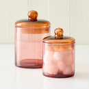 COLOR BLOCKED GLASS CANISTER