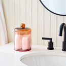 COLOR BLOCKED GLASS CANISTER