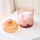 COLOR BLOCKED GLASS CANISTER