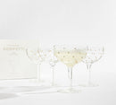 CONFETTI CELEBRATION COUPE GLASSES  SET OF 4