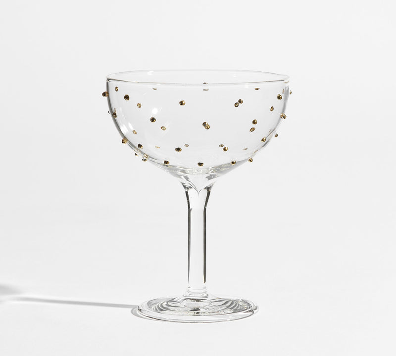 CONFETTI CELEBRATION COUPE GLASSES  SET OF 4