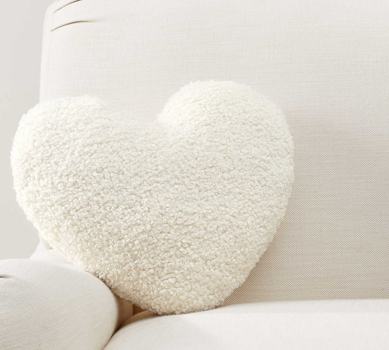 I HEART YOU FAUX FUR HEART SHAPED PILLOW