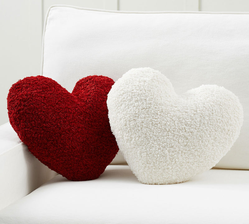 I HEART YOU FAUX FUR HEART SHAPED PILLOW