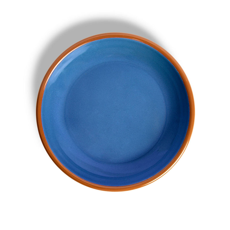 CRAYON COLORED ENAMEL DINNER PLATES (SET OF 4)