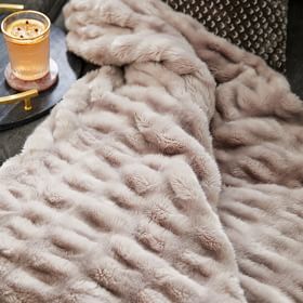 CASCADE FAUX FUR THROW