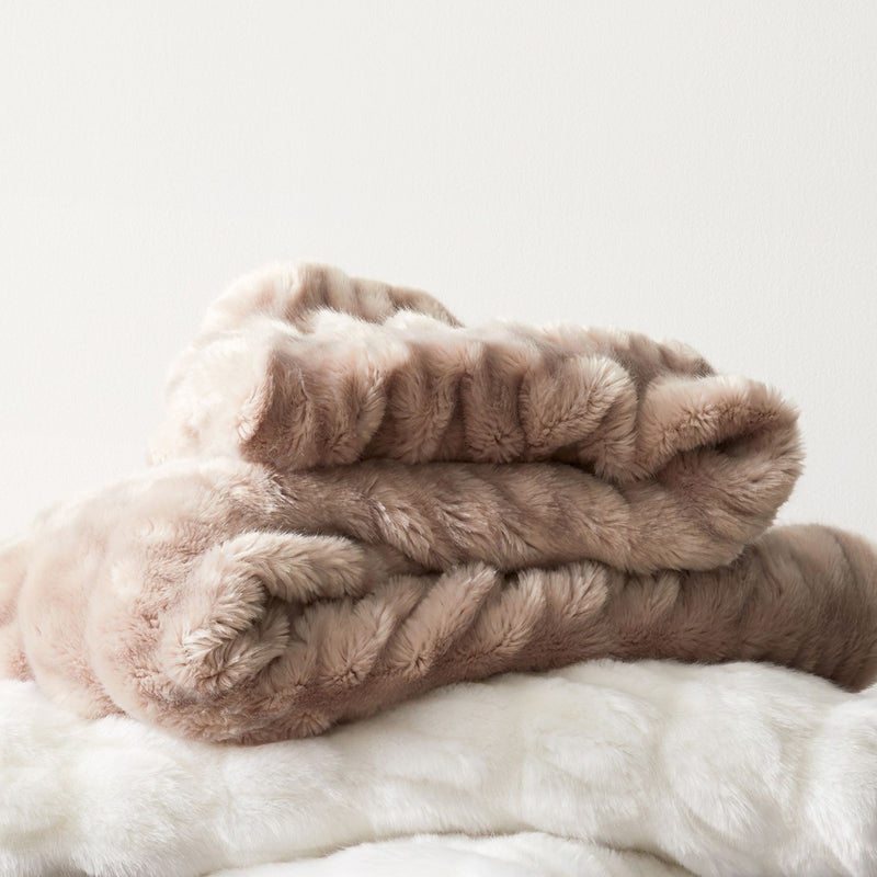 CASCADE FAUX FUR THROW