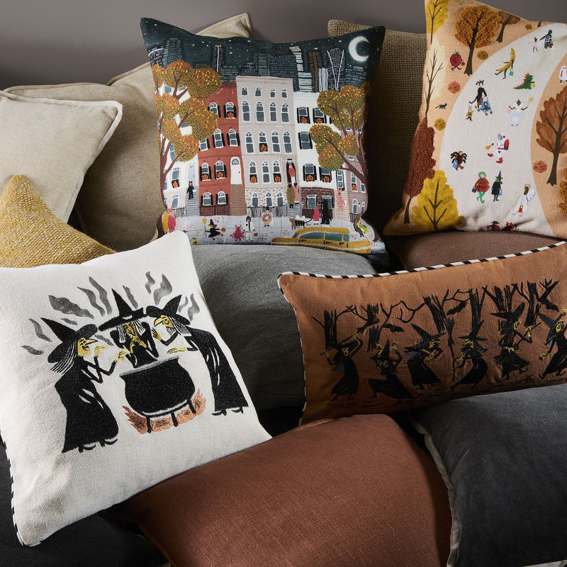 CITY TRICK OR TREAT PILLOW COVER