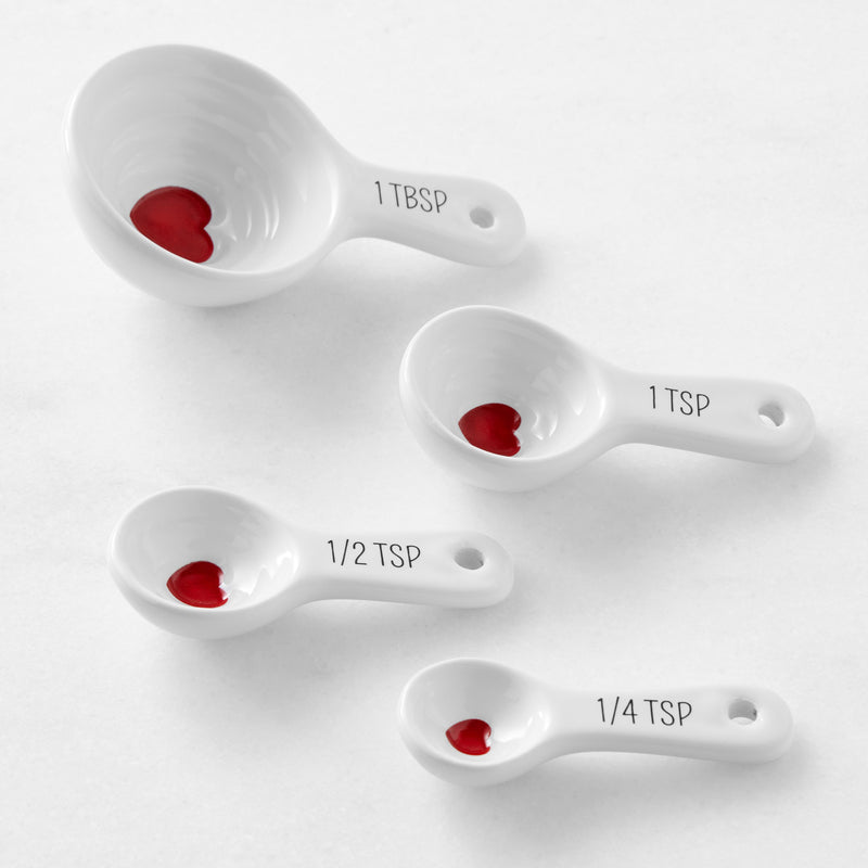 WILLIAMS SONOMA HEART MEASURING CUPS & SPOONS