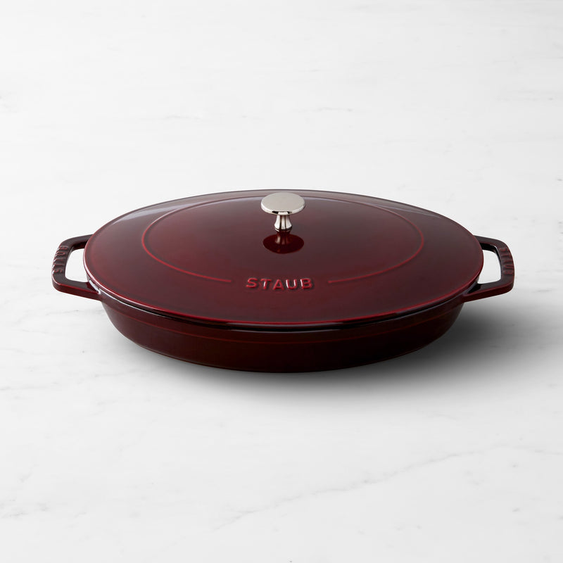 STAUB ENAMELED CAST IRON GRATIN W/ LID