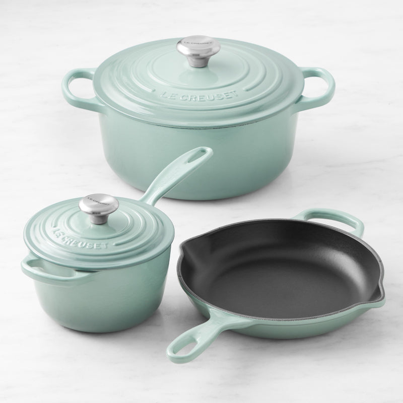 LE CREUSET SIGNATURE ENAMELED CAST IRON COOKWARE (SET OF 5)