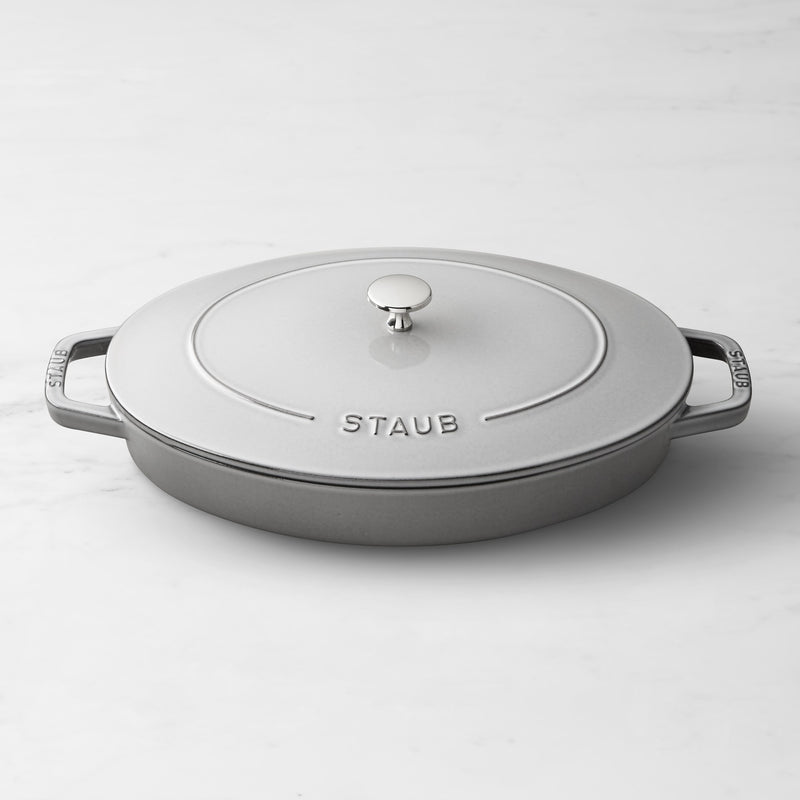 STAUB ENAMELED CAST IRON GRATIN W/ LID