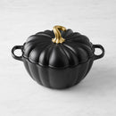 LE CREUSENT ENAMELED CAST IRON PUMPKIN COCOTTE   4 QT.