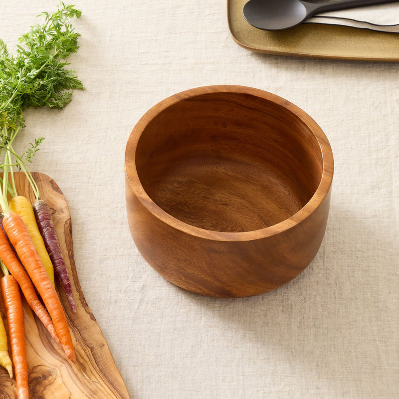 MODERN ACACIA WOOD SALAD BOWLS