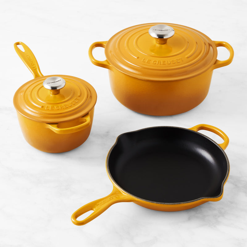 LE CREUSET SIGNATURE ENAMELED CAST IRON COOKWARE (SET OF 5)