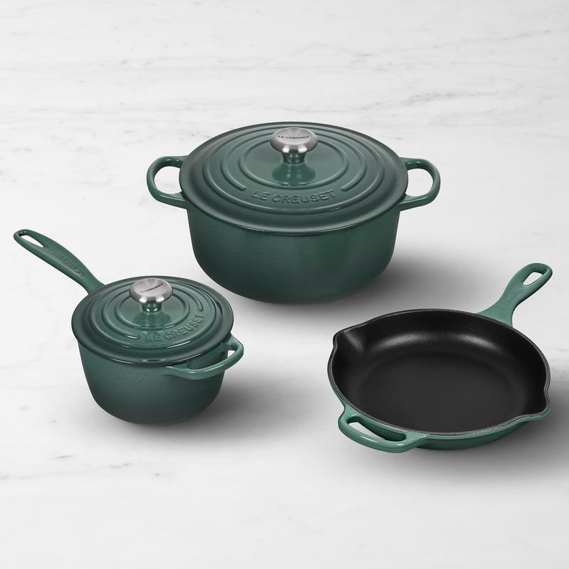 LE CREUSET SIGNATURE ENAMELED CAST IRON COOKWARE (SET OF 5)