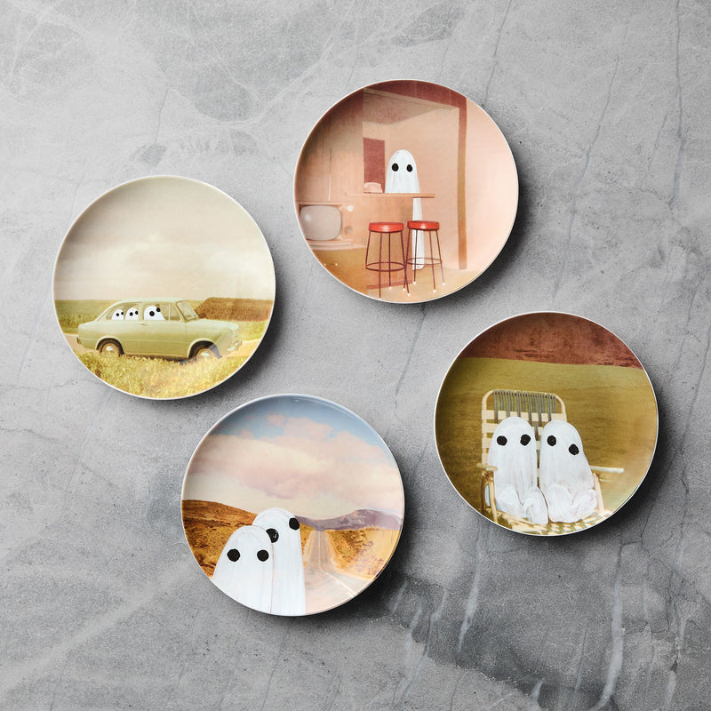 ANGELA DEANE GHOST APPETIZER PLATE SETS
