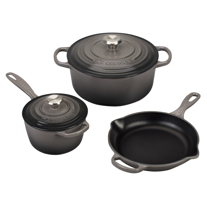 LE CREUSET SIGNATURE ENAMELED CAST IRON COOKWARE (SET OF 5)