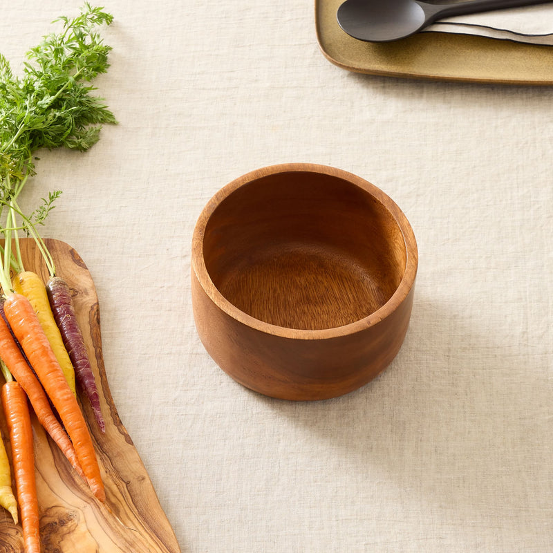 MODERN ACACIA WOOD SALAD BOWLS