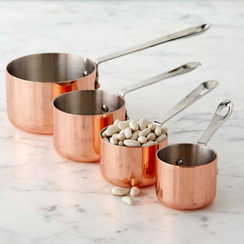 WILLIAMS SONOMA COPPER MEASURING CUPS (SET OF 4)