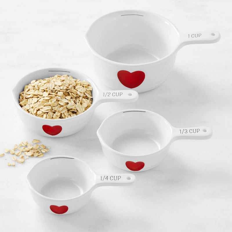 WILLIAMS SONOMA HEART MEASURING CUPS & SPOONS