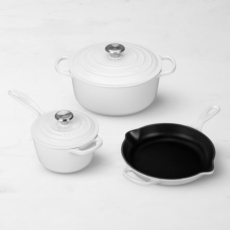 LE CREUSET SIGNATURE ENAMELED CAST IRON COOKWARE (SET OF 5)