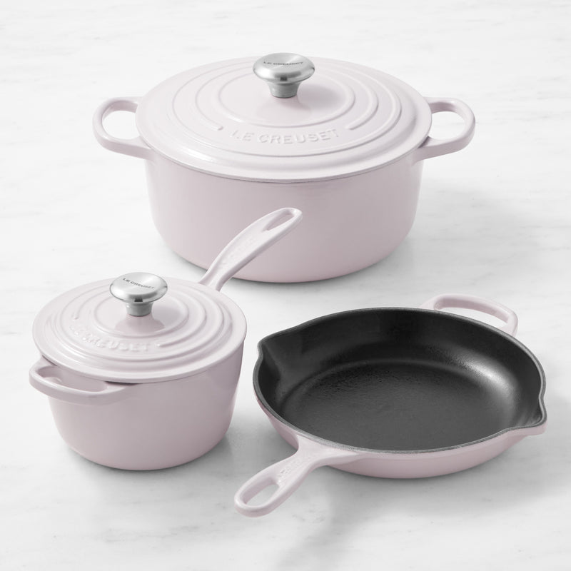 LE CREUSET SIGNATURE ENAMELED CAST IRON COOKWARE (SET OF 5)