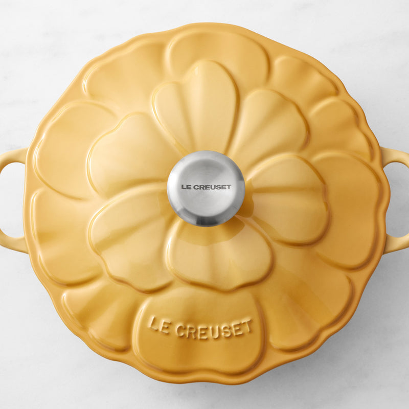 LE CREUSET ENAMELED CAST IRON PETAL BRAISER   2/14 QT.