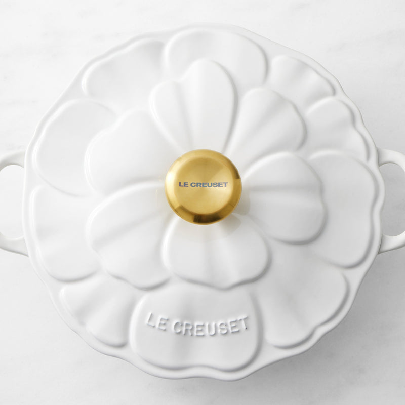 LE CREUSET ENAMELED CAST IRON PETAL BRAISER   2/14 QT.