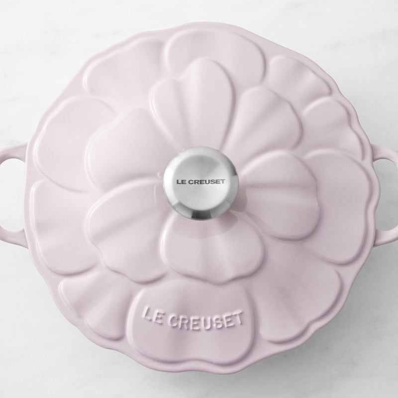 LE CREUSET ENAMELED CAST IRON PETAL BRAISER   2/14 QT.