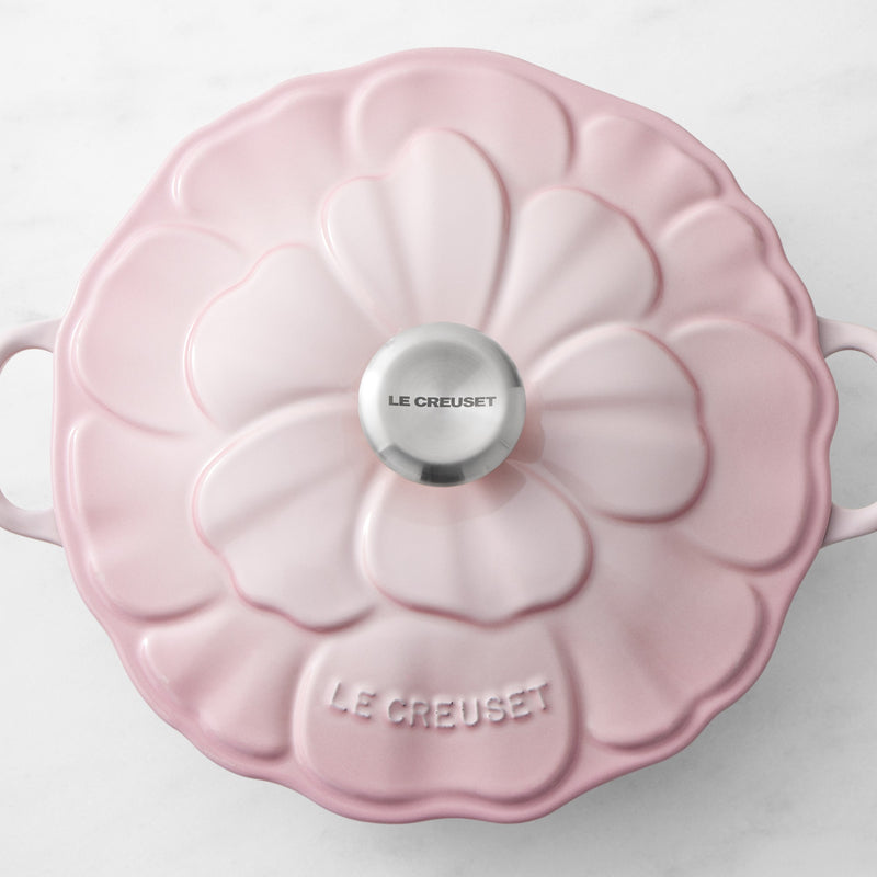 LE CREUSET ENAMELED CAST IRON PETAL BRAISER   2/14 QT.