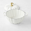 LE CREUSENT ENAMELED CAST IRON PUMPKIN COCOTTE   4 QT.