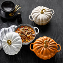 LE CREUSENT ENAMELED CAST IRON PUMPKIN COCOTTE   4 QT.