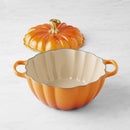 LE CREUSENT ENAMELED CAST IRON PUMPKIN COCOTTE   4 QT.