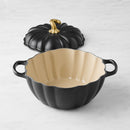 LE CREUSENT ENAMELED CAST IRON PUMPKIN COCOTTE   4 QT.