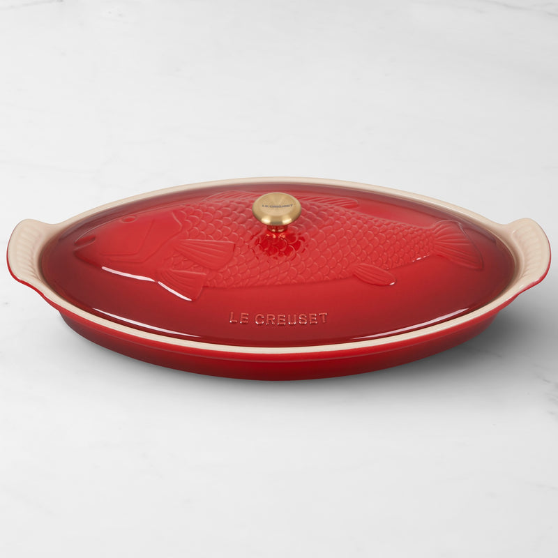 LE CREUSET STONEWARE OVAL FISH BAKER