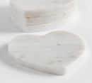 MARBLE HEART COASTERS  SET OF 4