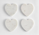 MARBLE HEART COASTERS  SET OF 4