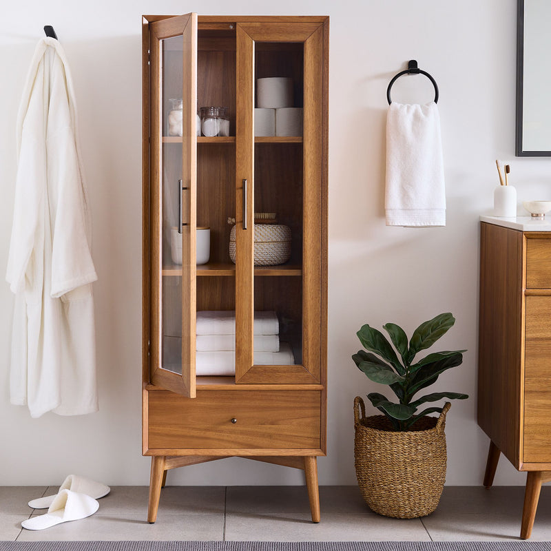 MID-CENTURY DOUBLE DOOR PHARMACY CABINET