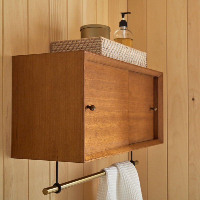 TWO SIDED BATHROOM CABINET