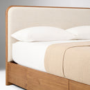 MILES WOOD & UPHOLSTERED SIDE STORAGE BED